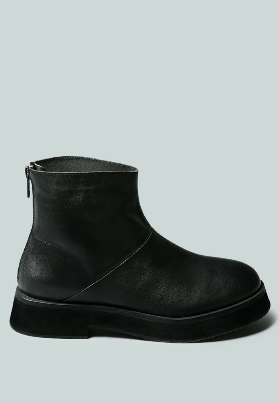 Boots * | Rag & Co X Paltrow Zip-Up Ankle Boot Boots Black