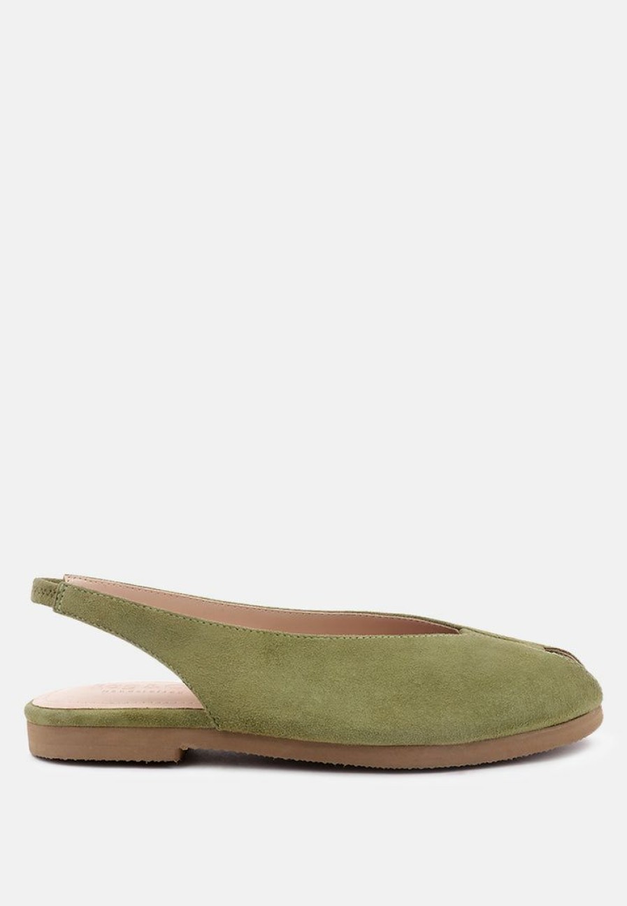 Ss'22 * | Rag & Co Flats Gretchen Slingback Flat Sandals Green