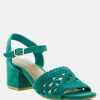 Sandals * | Rag & Co Tasha Block Heel Sandal Sandals Turquoise