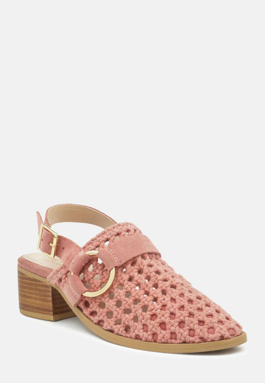 Ss'22 * | Rag & Co Rosalie Block Heeled Sandal Sandals Pink