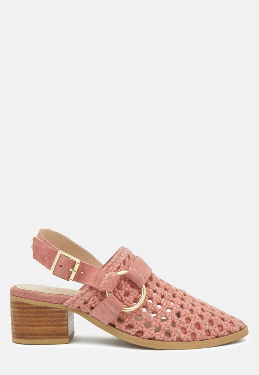 Ss'22 * | Rag & Co Rosalie Block Heeled Sandal Sandals Pink