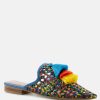 Flats * | Rag & Co Zooey Colorful Woven Flat Mules Flats Multi