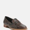 Ss'22 * | Rag & Co Loafers & Ballerinas Nadia Textured Loafers Brown Snake