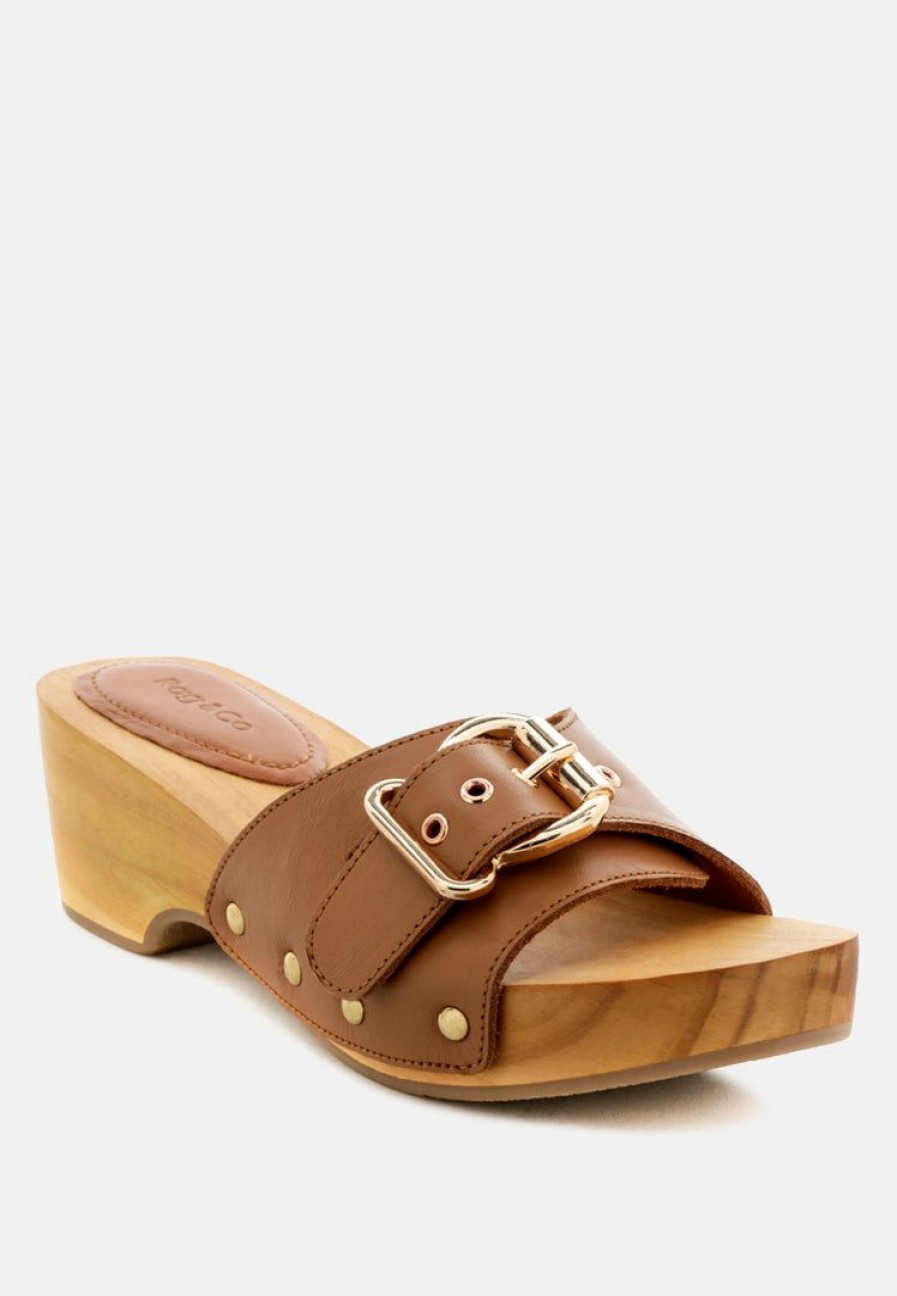 Sandals * | Rag & Co Polly Clogs Tan