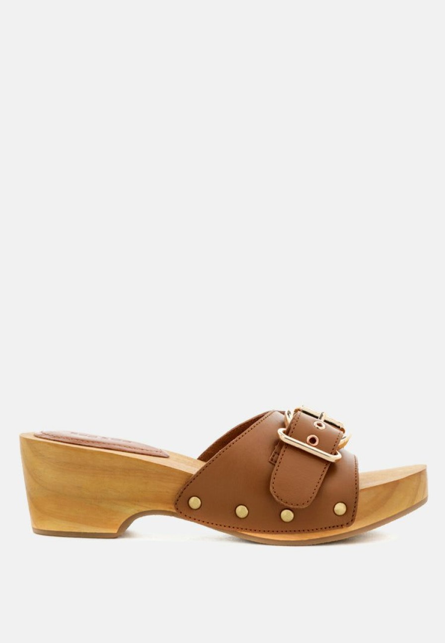 Sandals * | Rag & Co Polly Clogs Tan