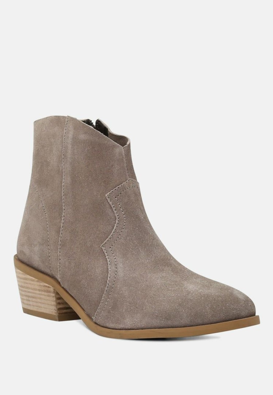 Boots * | Rag & Co Brisa Ankle Boots Taupe