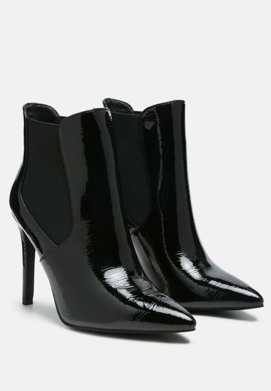 Boots * | Rag & Co Molina High Heeled Chelsea Boot In Black