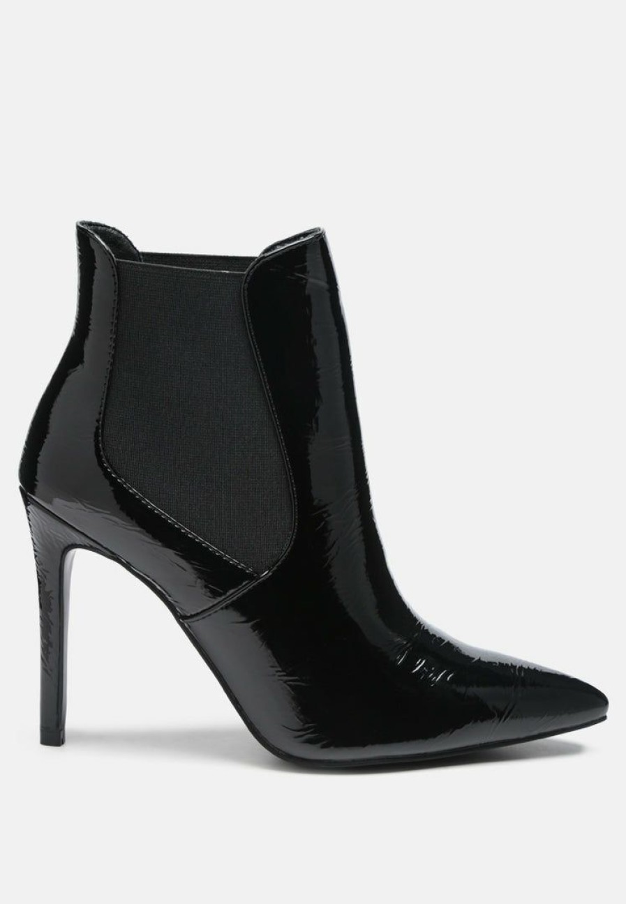 Boots * | Rag & Co Molina High Heeled Chelsea Boot In Black