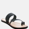 Sandals * | Rag & Co Flats Zina Braided Leather Flat Sandal Black