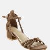 Sandals * | Rag & Co Nicola Block Heel Sandal Sandals Taupe