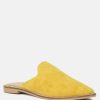 Ss'22 * | Rag & Co Lia Handcrafted Suede Mules Flats Mustard