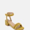 Ss'22 * | Rag & Co Amelia Minimalist Block Heel Sandal Mustard