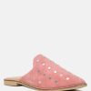 Flats * | Rag & Co Flats Jodie Studded Leather Mule Dusty Pink