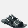 Ss'22 * | Rag & Co Kelly Flat Sandal With Buckle Straps Black