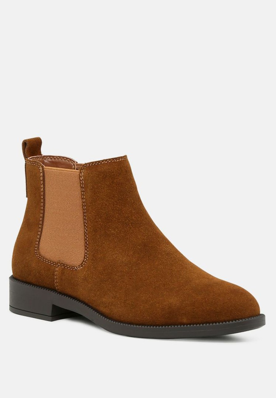 Boots * | Rag & Co Avril Chelsea Boots Tan