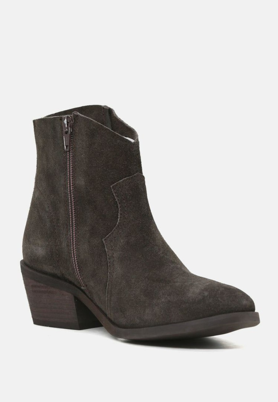 Boots * | Rag & Co Brisa Ankle Boots Dark Brown