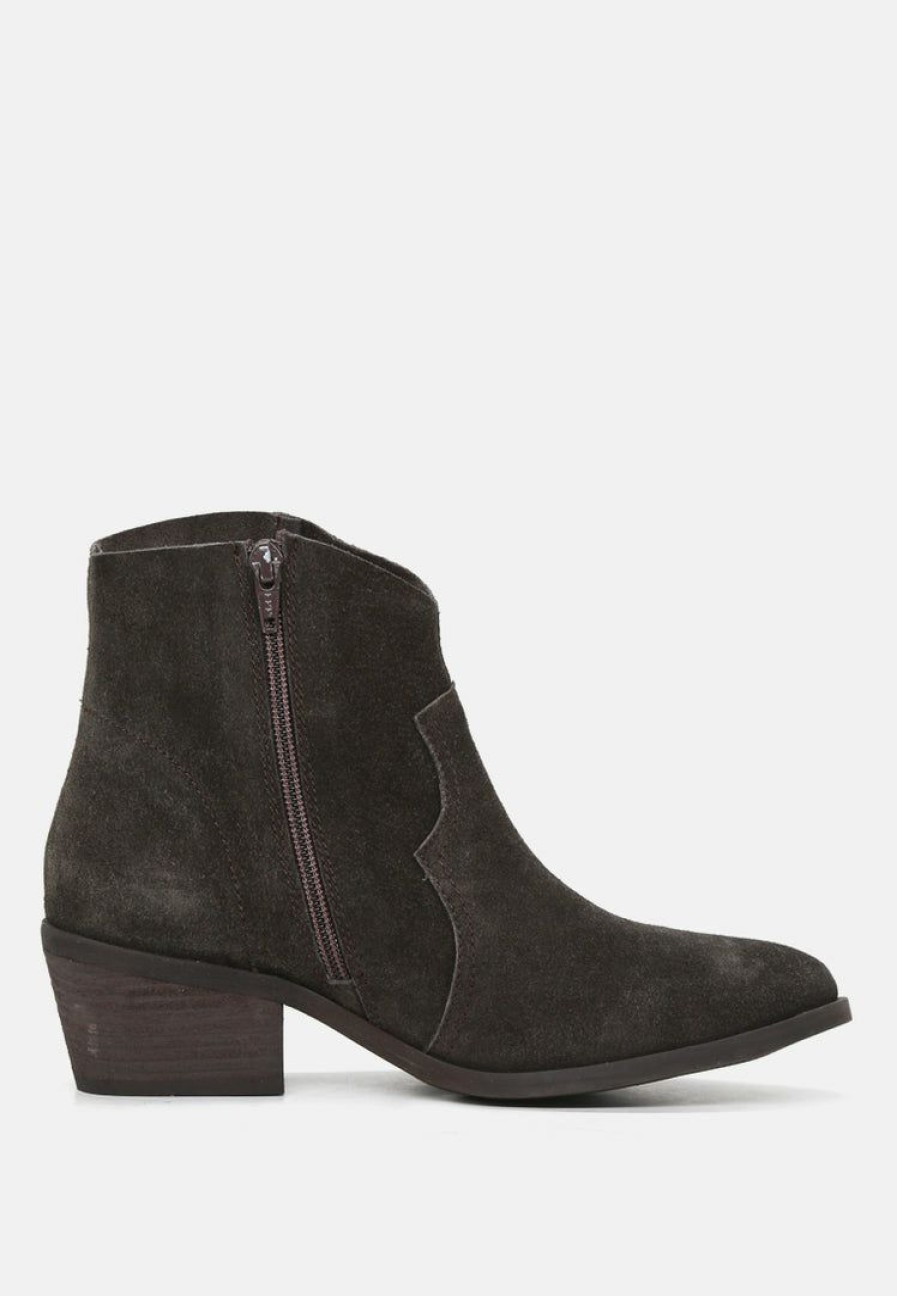 Boots * | Rag & Co Brisa Ankle Boots Dark Brown