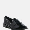 Ss'22 * | Rag & Co Loafers & Ballerinas Emilia Shine Forever Stud Penny Loafers Black