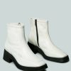 Boots * | Rag & Co X Oxman Classic Ankle Boot Boots White