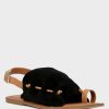 Sandals * | Rag & Co Fran Back Strap Flat Sandal Flats Black