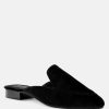 Mules * | Rag & Co Batiste Velvet Handcrafted Mules Black