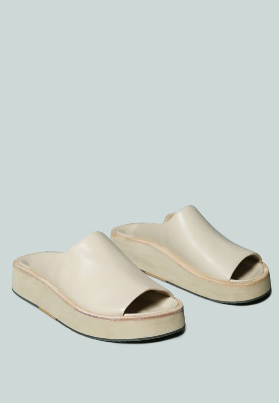 Ss'22 * | Rag & Co X Jolie Platform Slip-On Flats Nude