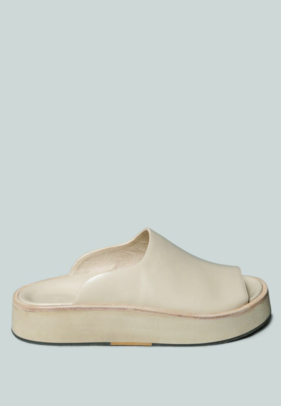 Ss'22 * | Rag & Co X Jolie Platform Slip-On Flats Nude