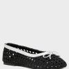 Loafers & Ballerinas * | Rag & Co Brionna Cotton Mesh Flat Ballerinas Black