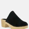 Ss'22 * | Rag & Co Darcie Suede Clogs Ss'22 Black