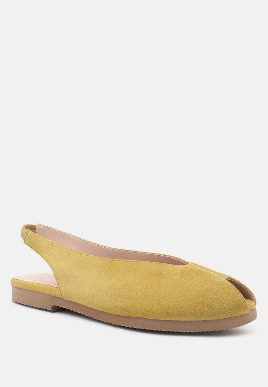 Ss'22 * | Rag & Co Gretchen Slingback Flat Sandals Mustard