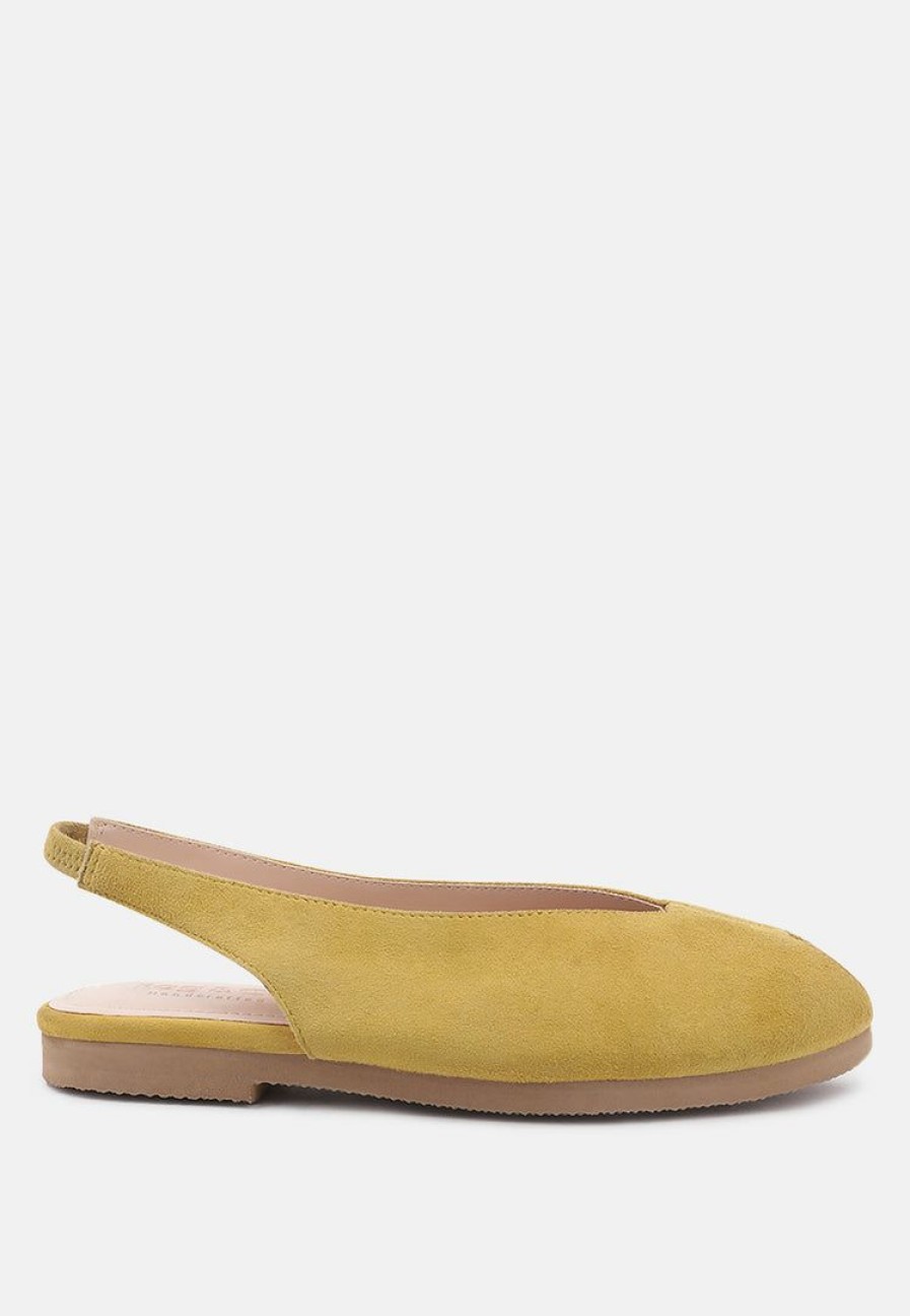 Ss'22 * | Rag & Co Gretchen Slingback Flat Sandals Mustard