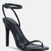 Sandals * | Rag & Co Blondes Croc High Heeled Sandal Sandals Black